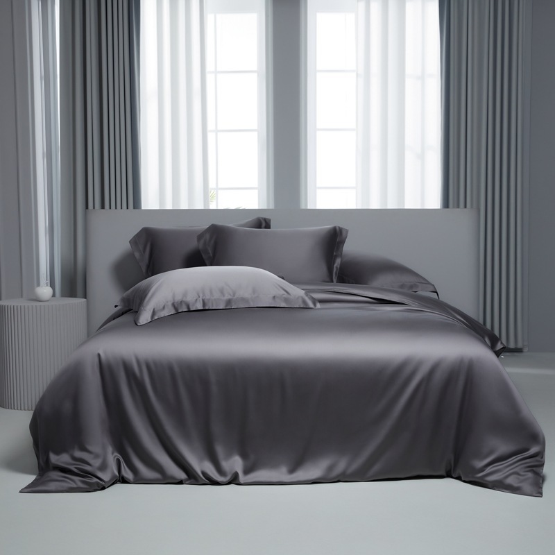 tencel bed sheets dark grey