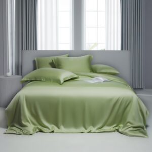 tencel bed sheets light green