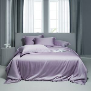 tencel bed sheets light purple