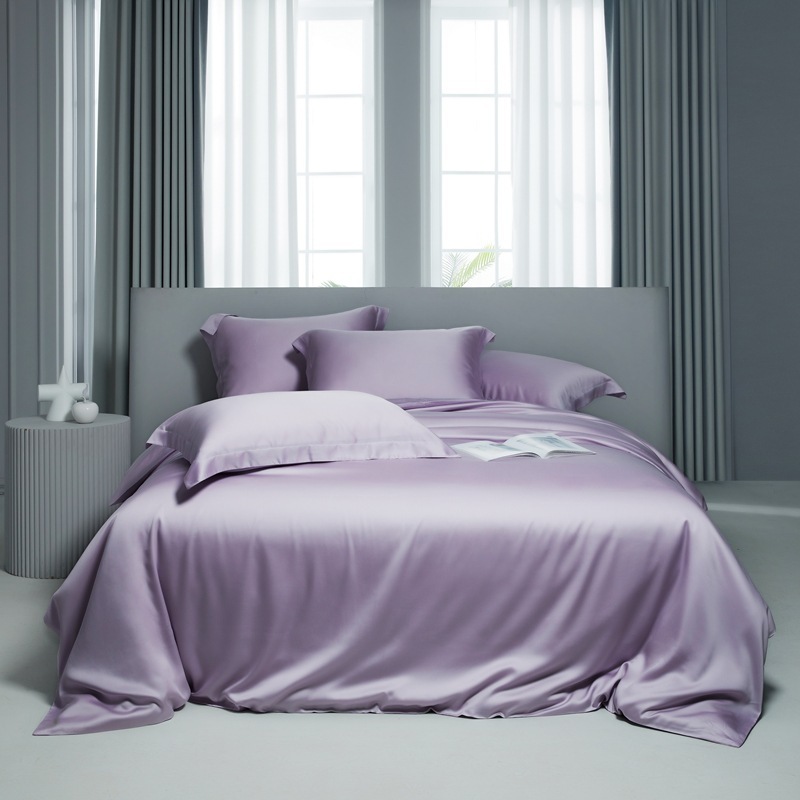 tencel bed sheets light purple