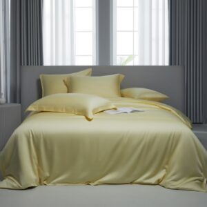 tencel bed sheets light yellow