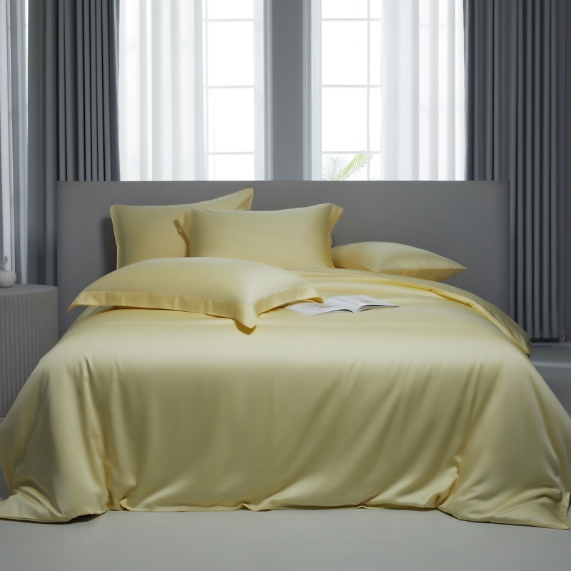 tencel bed sheets light yellow