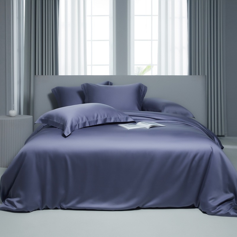 tencel bed sheets purple grey