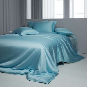 baby blue tencel bedding set