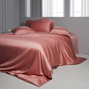Coral Pink Tencel Bedding Set