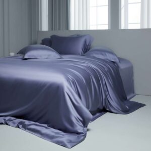 purple grey tencel bedding set